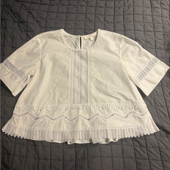 Jonathan Simkhai White A-Line Skirt - Picture 2 of 7